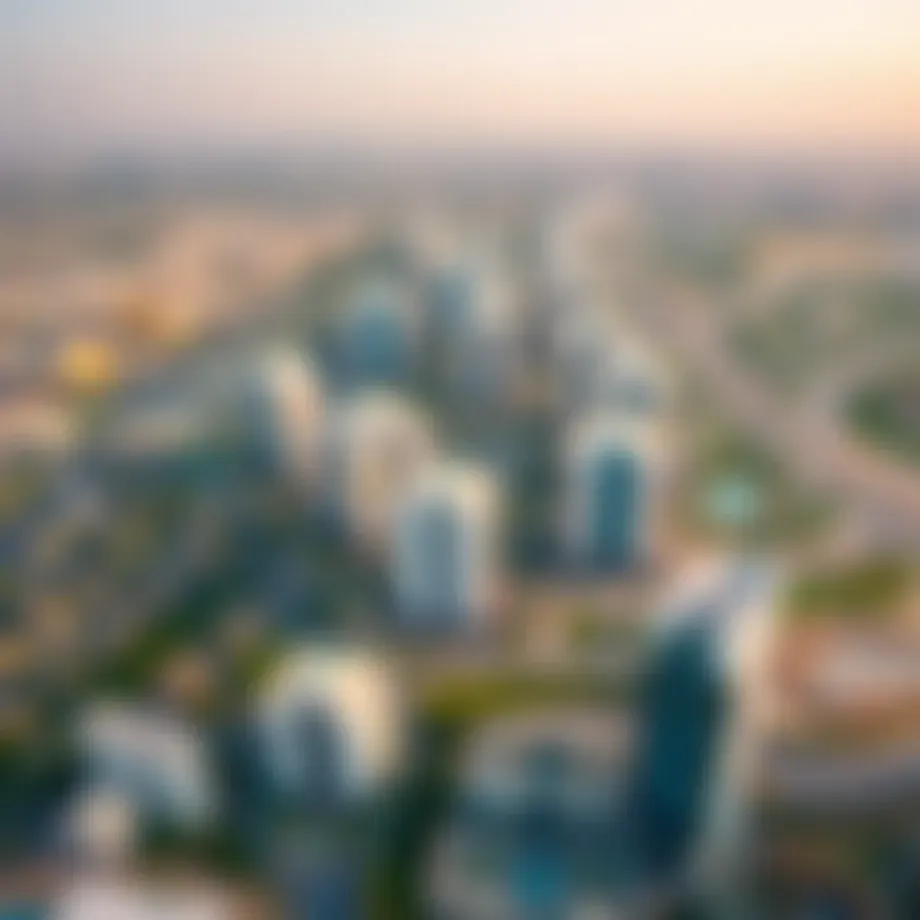 Aerial view of Al Markaziyah West showcasing urban landscape