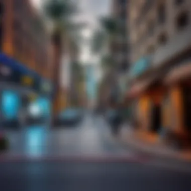Street Life in Al Markaziyah West Vibrant street life in Al Markaziyah West with cafes and shops