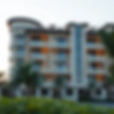 Elegant architectural design of an Azizi residential building