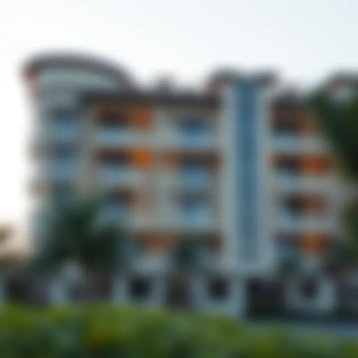 Elegant architectural design of an Azizi residential building