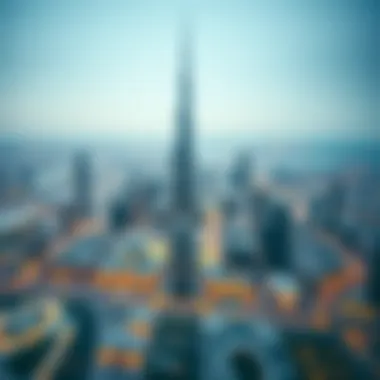 Stunning view from the observation deck of Burj Khalifa