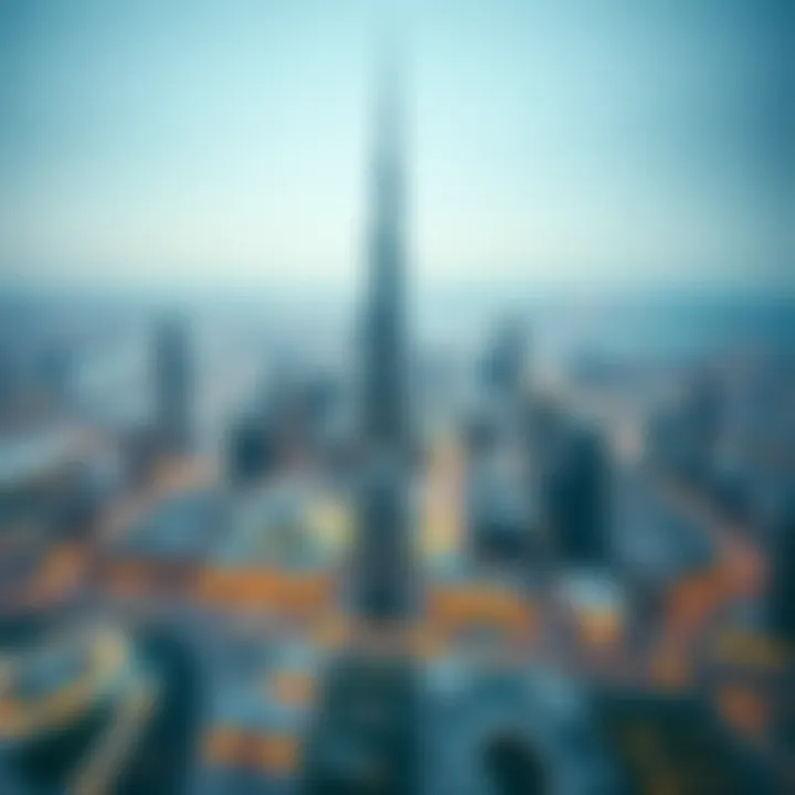 Stunning view from the observation deck of Burj Khalifa