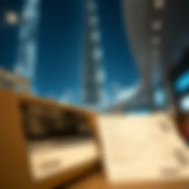 Ticket options displayed at Burj Khalifa entrance