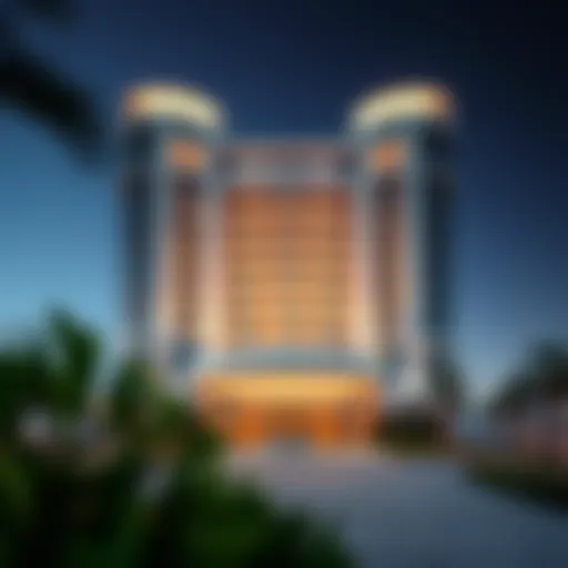Luxurious exterior view of Delta Hotel JBR showcasing modern architecture