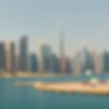 Dubai skyline with real estate developments
