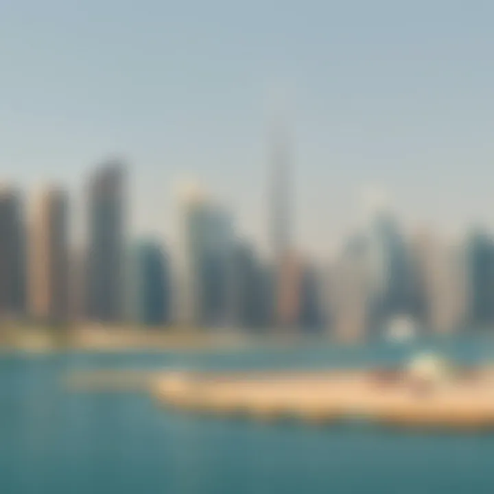 Dubai skyline with real estate developments