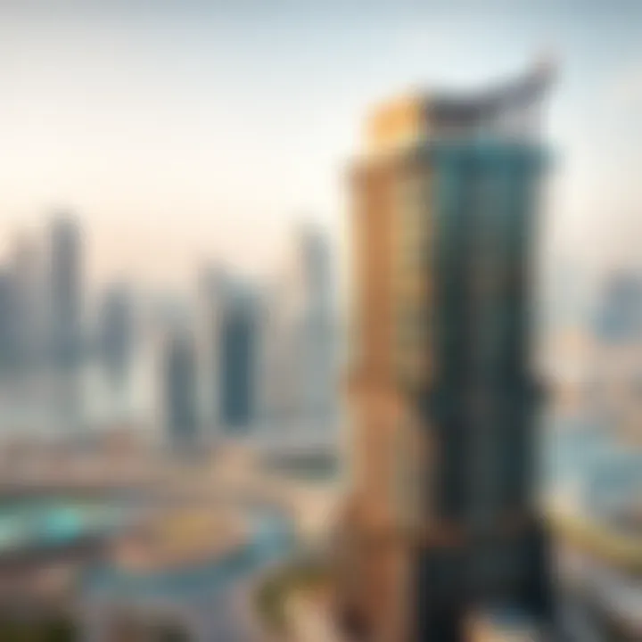 Panoramic view of Emaar Bayview and Dubai skyline
