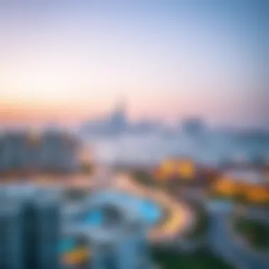 Panoramic view of the Ajman skyline as seen from Ajman Bank Residence