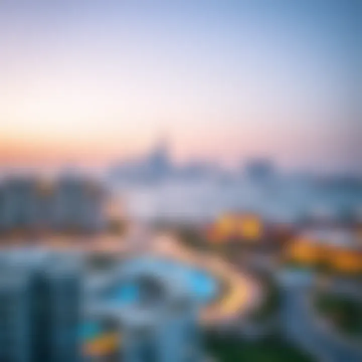 Panoramic view of the Ajman skyline as seen from Ajman Bank Residence