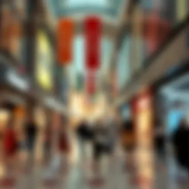 Vibrant Shopping Environment at المنار مول Engaging atmosphere of المنار مول with shoppers enjoying their experience
