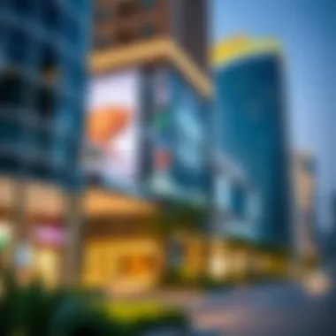 Business Bay's economic hub highlighting commercial spaces
