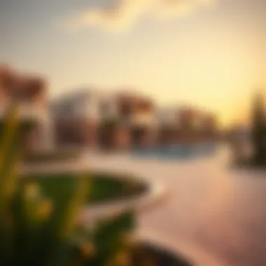 Showcase of Luxury Living in Dubai Land Luxury villas and contemporary residential buildings in Dubai Land