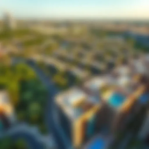 Aerial view of Emaar The Greens showcasing lush greenery and modern architecture