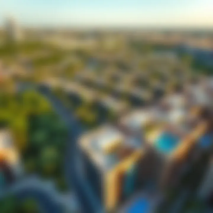 Aerial view of Emaar The Greens showcasing lush greenery and modern architecture