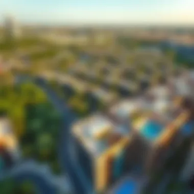 Emaar The Greens: Aerial Overview Aerial view of Emaar The Greens showcasing lush greenery and modern architecture