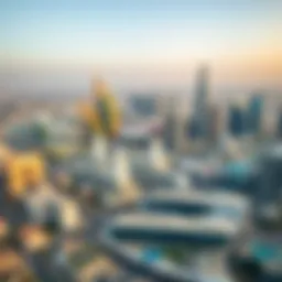 Aerial view of Dubai's skyline showcasing modern architecture and land use