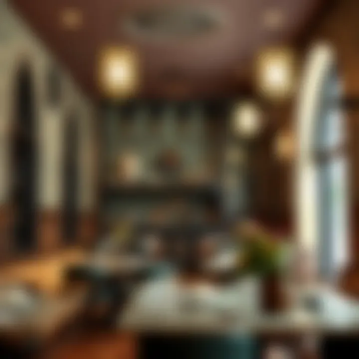 Interior of a lively Pakistani restaurant showcasing cultural decor and ambiance