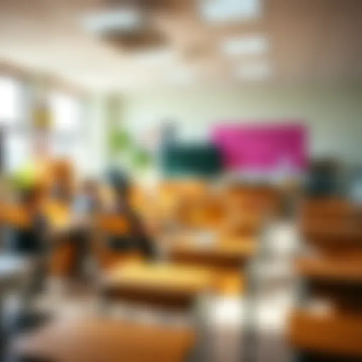 A vibrant classroom atmosphere in a Dubai school.