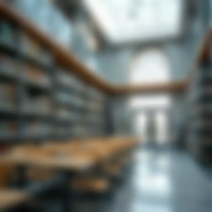 A well-equipped library showcasing educational resources.