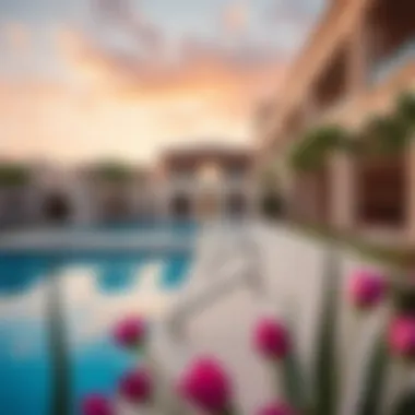 Community Amenities in Dubai Villa Communities Community amenities featuring a luxurious swimming pool and recreation area