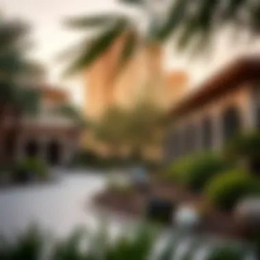 Architectural features of the park emphasizing eco-friendly designs and sustainable practices