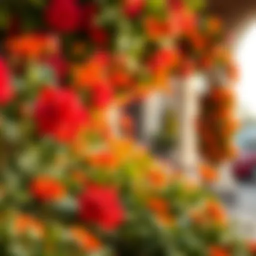 Lush greenery and vibrant floral displays in Hadiqat Al Ain