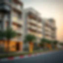 Modern apartment complex in Sharjah