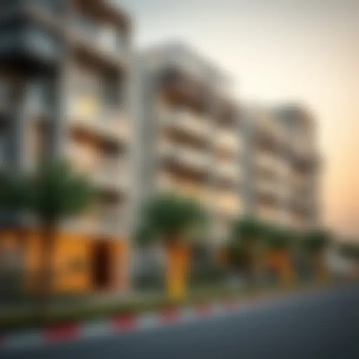 Modern apartment complex in Sharjah