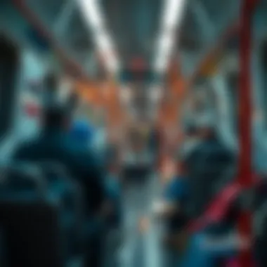 Commuters enjoying the final ride on the metro