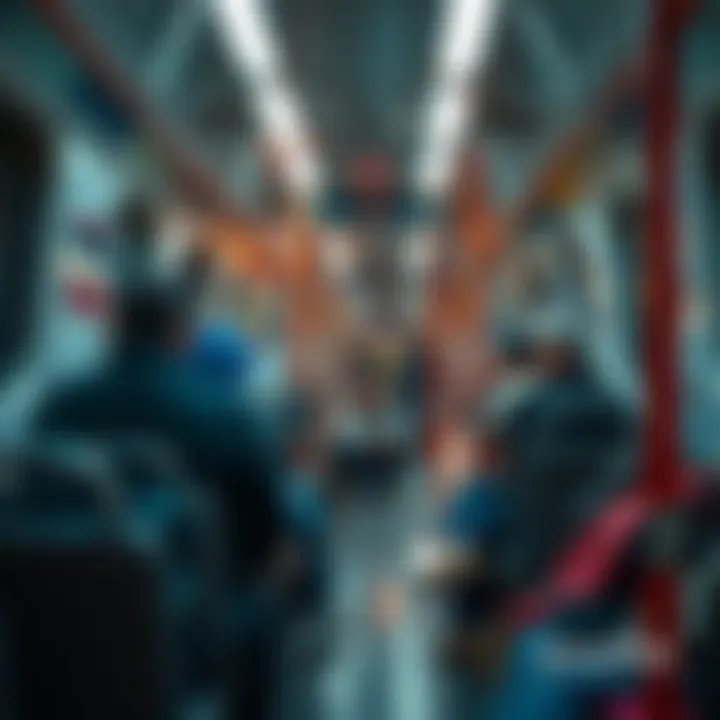Commuters enjoying the final ride on the metro
