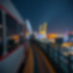 Dubai Metro overlooking the Expo 2020 venue