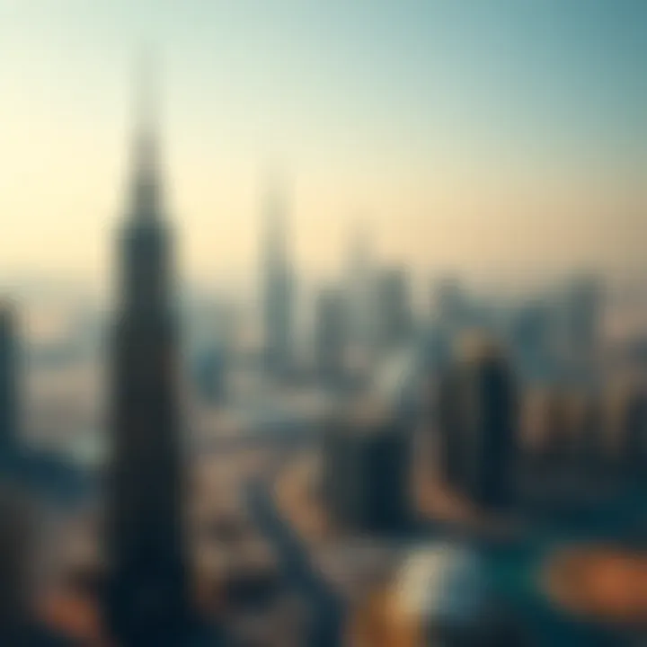 An aerial view of Dubai's skyline showcasing its dynamic real estate
