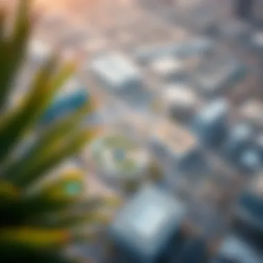 Aerial view of Dubai highlighting Nesto's strategic location