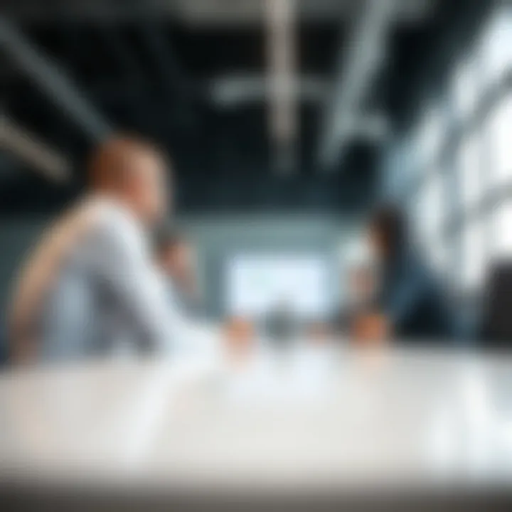 Collaborative partnership meeting in a modern office setting