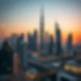 Stunning skyline of Dubai at sunset showcasing modern architecture