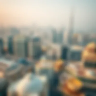 Dubai Skyline: Tradition Meets Modernity An aerial view of Dubai's skyline highlighting the blend of modernity and tradition