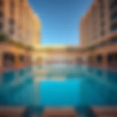 Relaxing pool area at Radisson Blu Hotel, Ajman