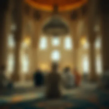 Unity in Prayer during Ramadan A group of individuals engaging in communal prayers during Ramadan