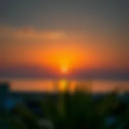 A serene sunset marking the end of a fasting day during Ramadan