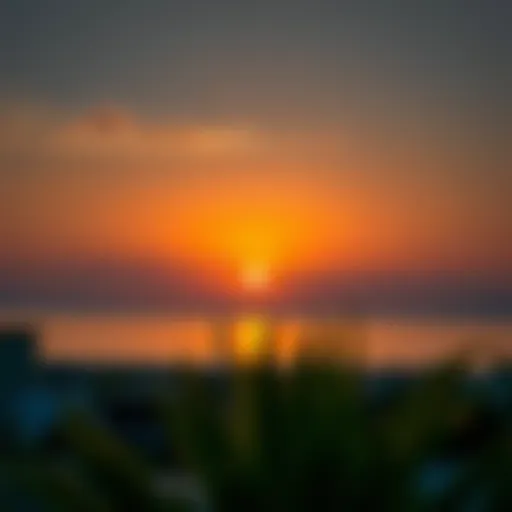 A serene sunset marking the end of a fasting day during Ramadan