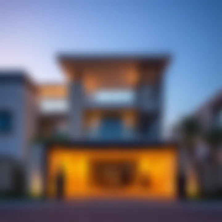 Remraam community entrance highlighting modern architecture